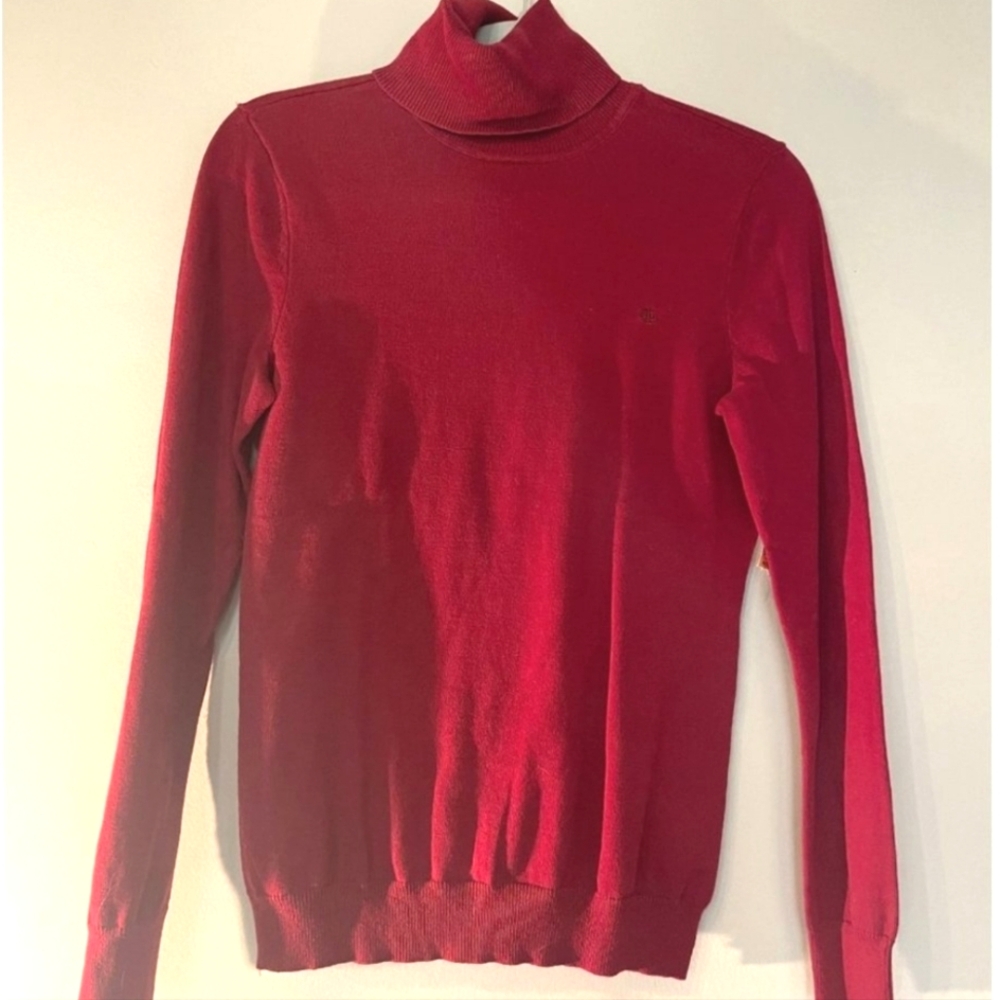 ❤️RALPH LAUREN Red Turtleneck